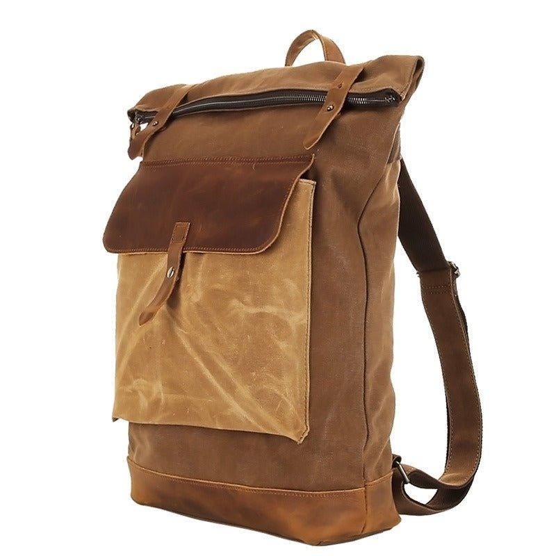 Rolltop-rucksack Aus Canvas