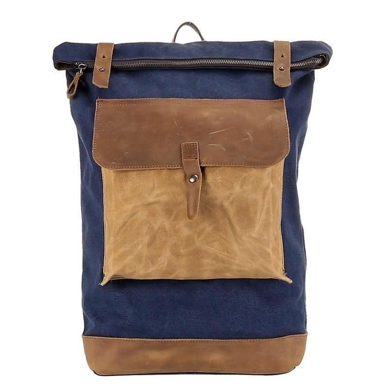 Rolltop-rucksack Aus Canvas