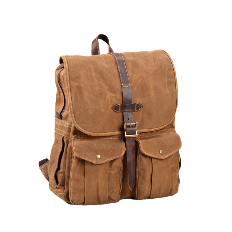 Rucksack Aus Gewachstem Canvas Für 16-zoll-laptop