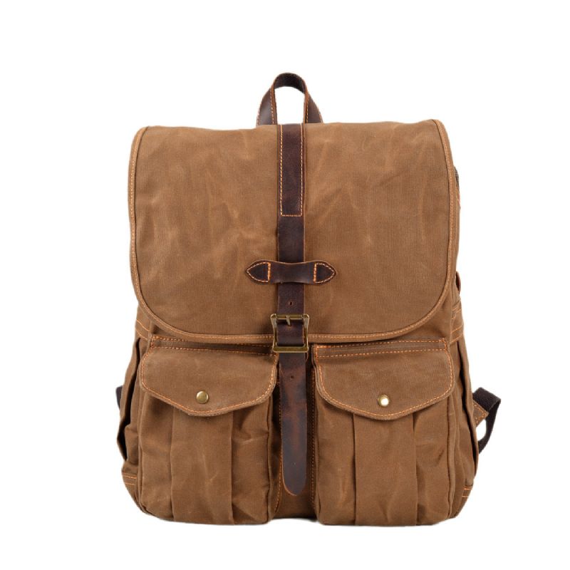 Rucksack Aus Gewachstem Canvas Für 16-zoll-laptop