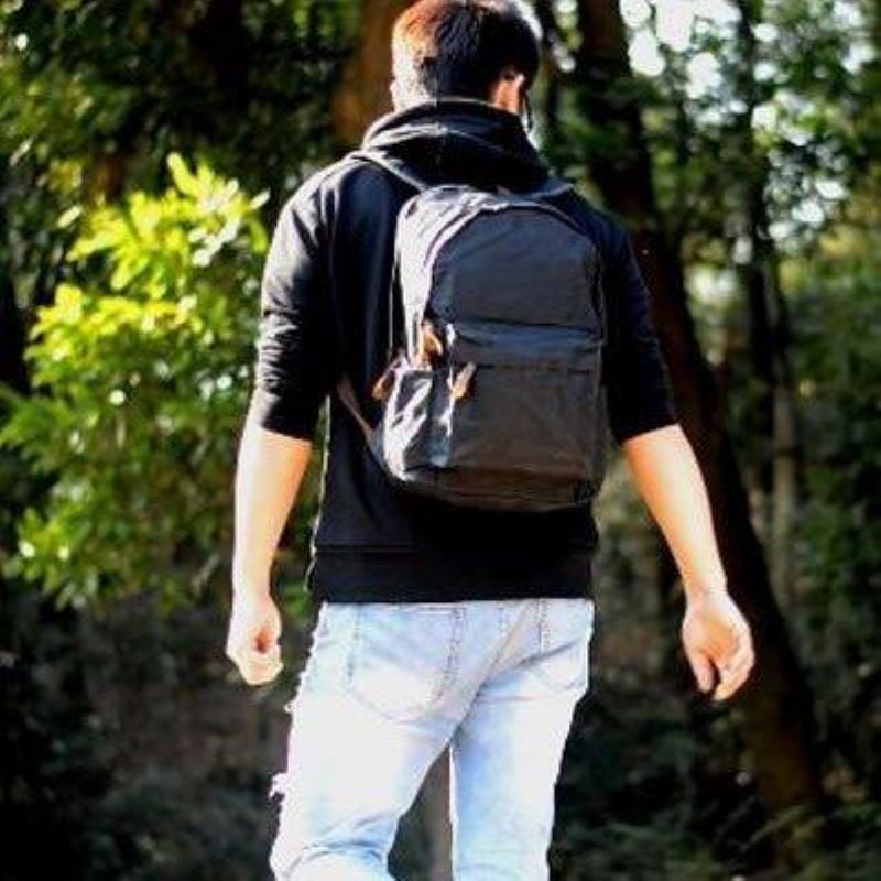 Rucksack Aus Gewachstem Canvas Für Herren Im Vintage-stil