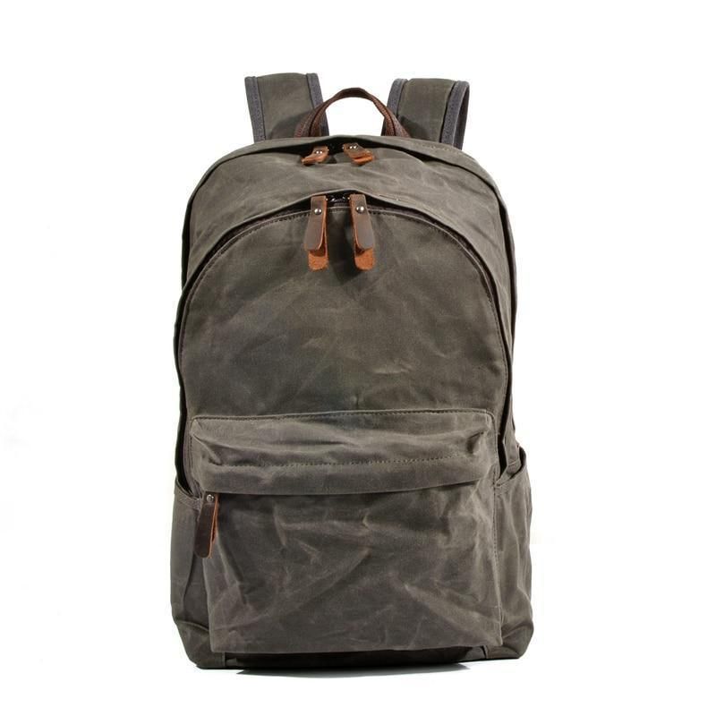 Rucksack Aus Gewachstem Canvas Für Herren Im Vintage-stil