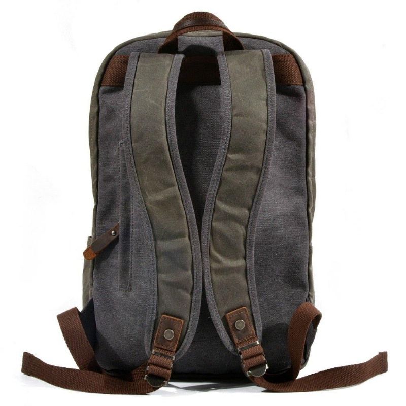 Rucksack Aus Gewachstem Canvas Für Herren Im Vintage-stil