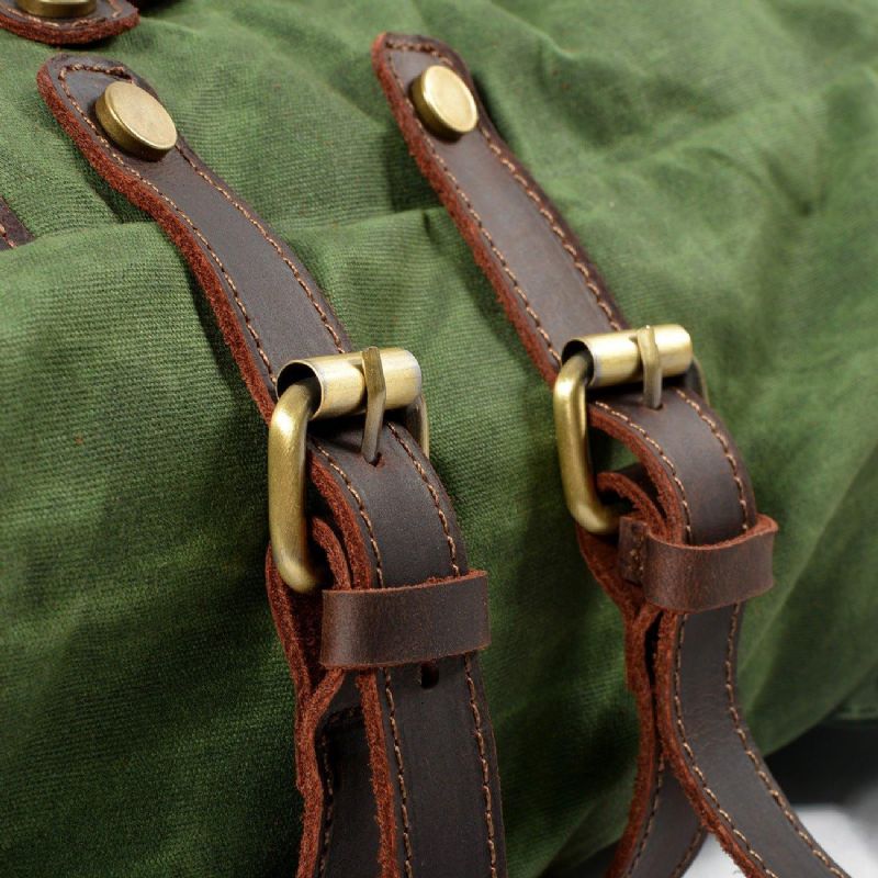 Rucksack Aus Gewachstem Canvas Für Herren Im Vintage-stil