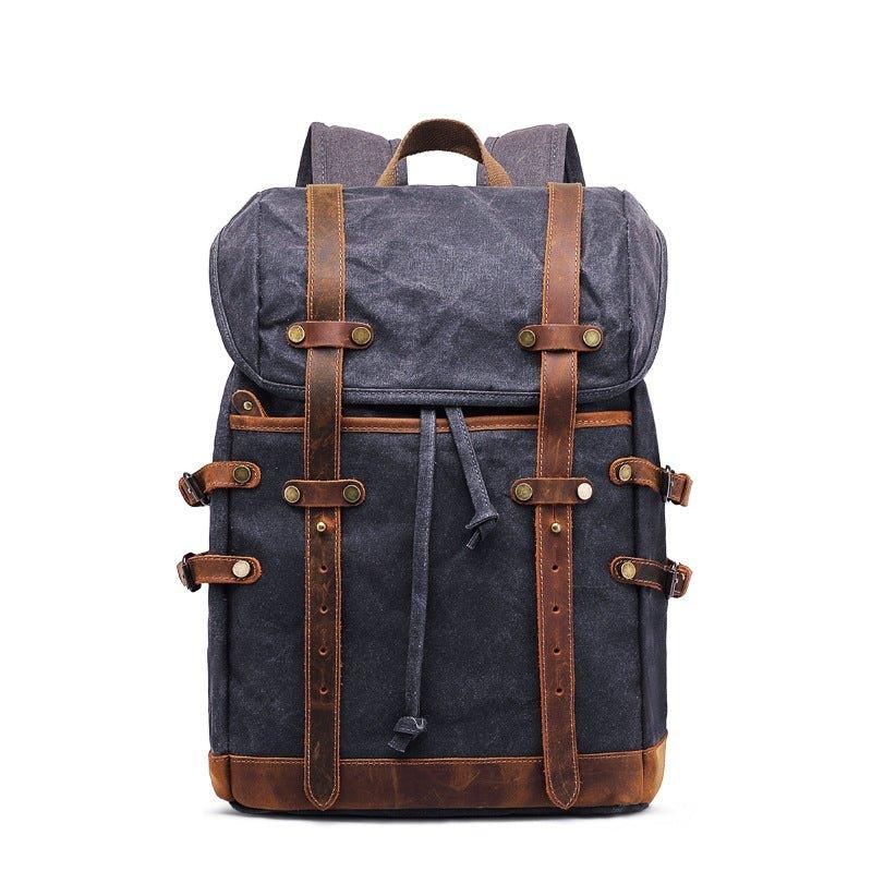 Rucksack Aus Gewachstem Canvas Für Herren Im Vintage-stil