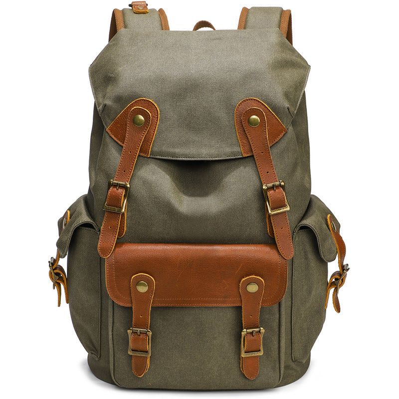 Rucksack Aus Gewachstem Canvas Im Vintage-stil Für Reisen Freien Herren