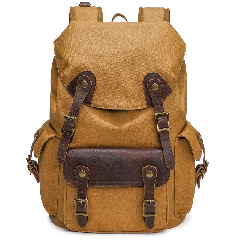 Rucksack Aus Gewachstem Canvas Im Vintage-stil Für Reisen Freien Herren