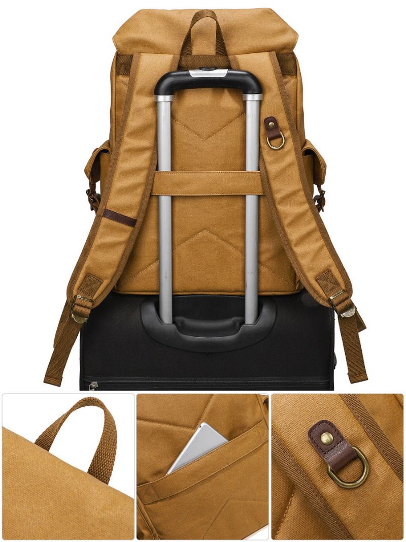 Rucksack Aus Gewachstem Canvas Im Vintage-stil Für Reisen Freien Herren