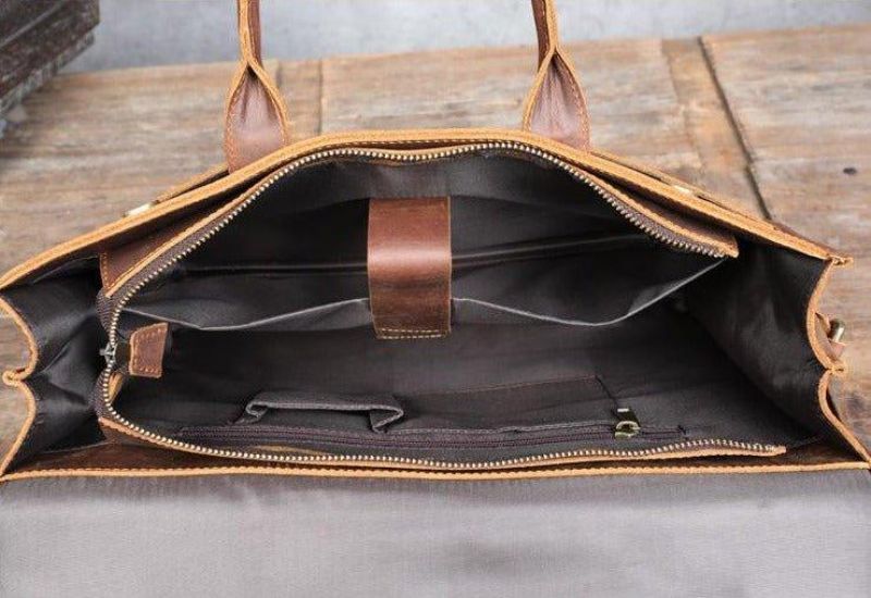 Schlanke Laptoptasche Aus Leder Für Herren