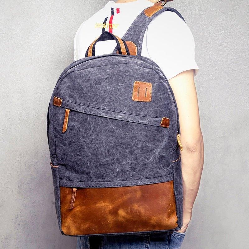 Schulrucksack Aus Canvas Für Herren 14-zoll-laptoptasche