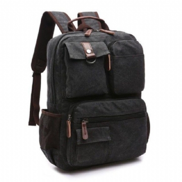 Schulrucksack Vintage-laptoprucksack Aus Canvas