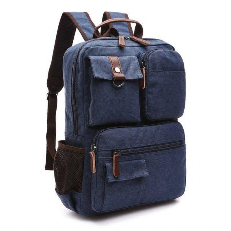 Schulrucksack Vintage-laptoprucksack Aus Canvas