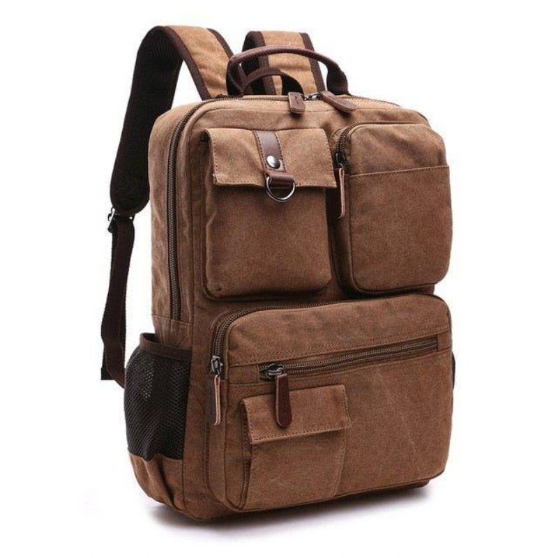 Schulrucksack Vintage-laptoprucksack Aus Canvas