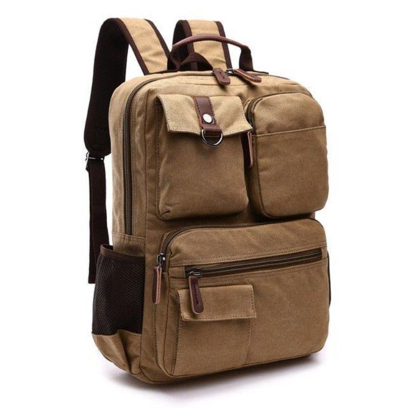 Schulrucksack Vintage-laptoprucksack Aus Canvas