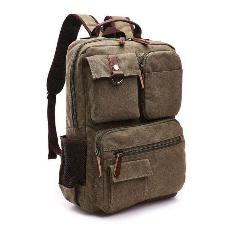 Schulrucksack Vintage-laptoprucksack Aus Canvas