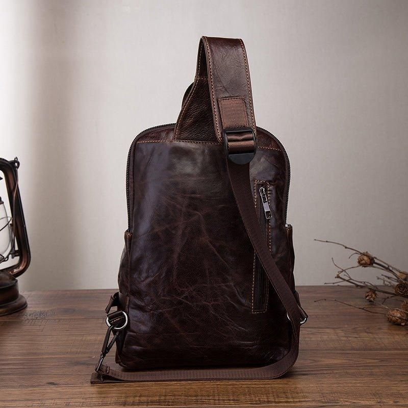 Schultertasche Aus Echtem Leder Im Vintage-stil