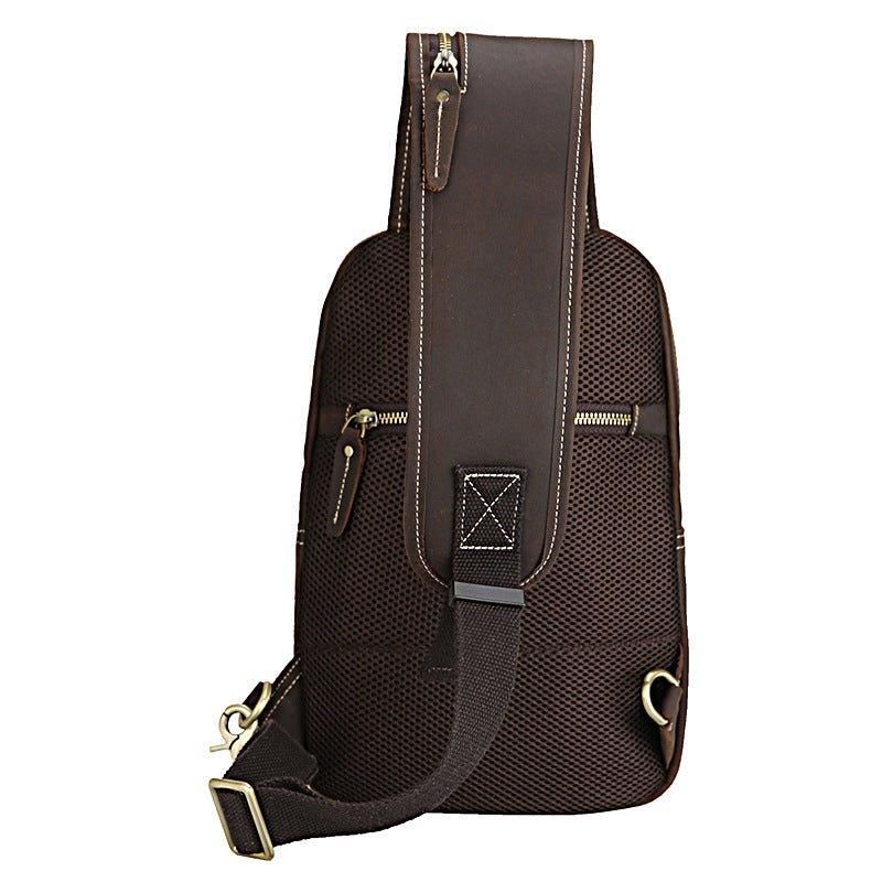 Sling Bag Aus Leder Für Herren Braun