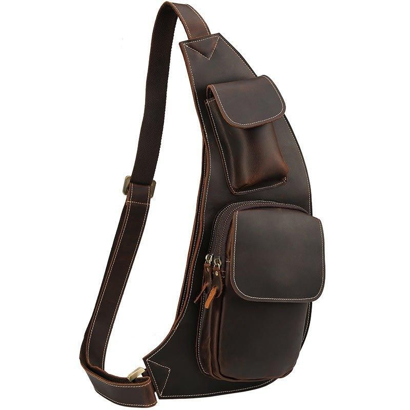 Sling Bag Für Herren Aus Crazy Horse Leder