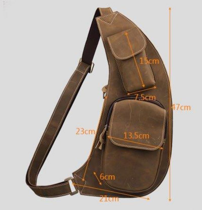 Sling Bag Für Herren Aus Crazy Horse Leder