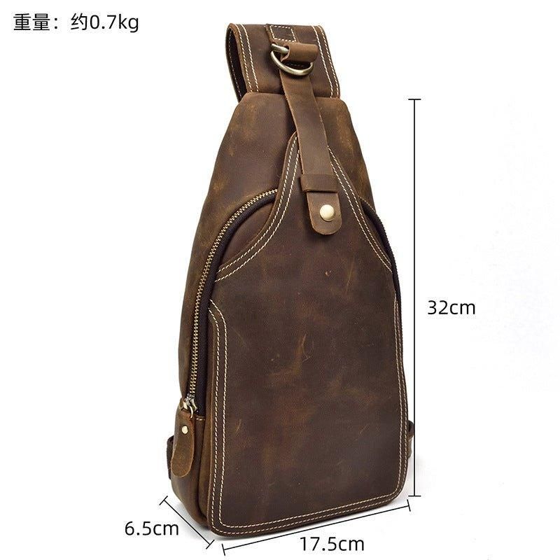 Sling Rucksack Aus Leder Für Herren