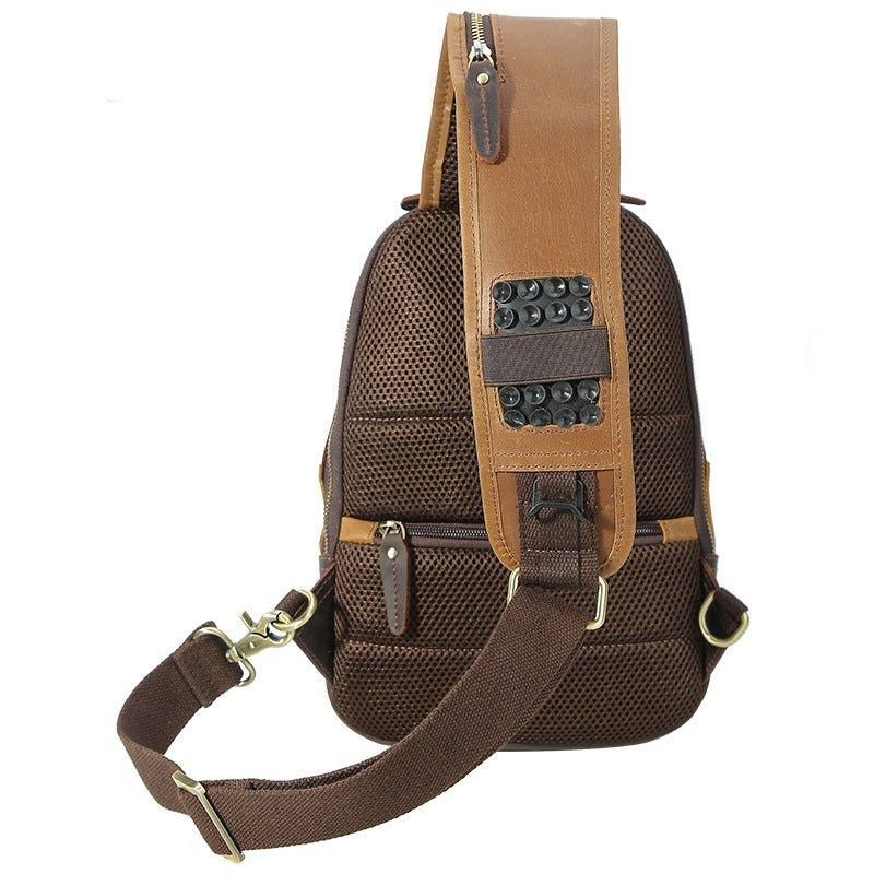 Sling Rucksack Aus Leder Für Herren