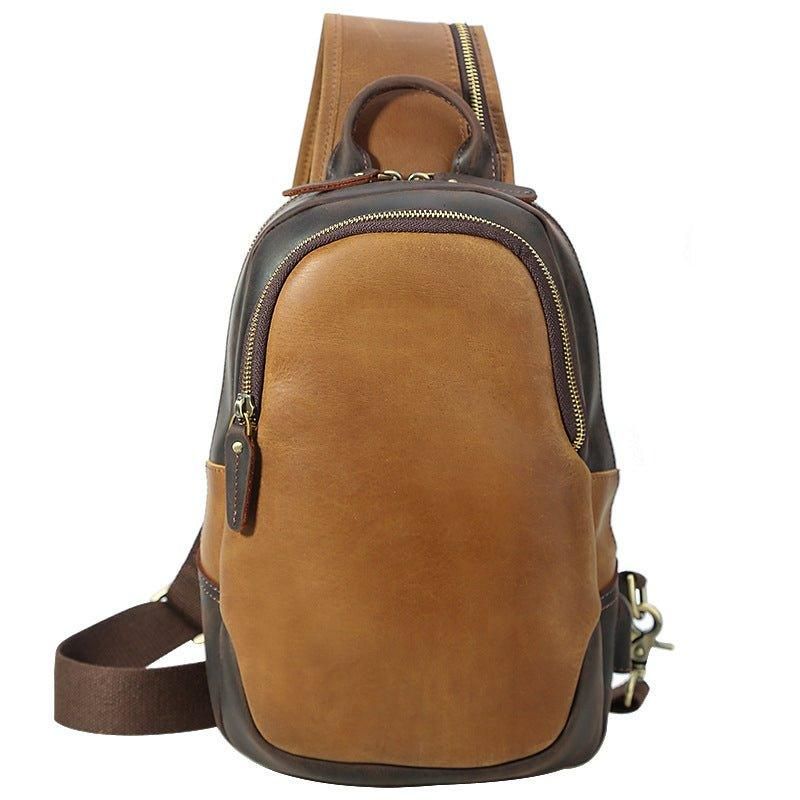 Sling Rucksack Aus Leder Für Herren