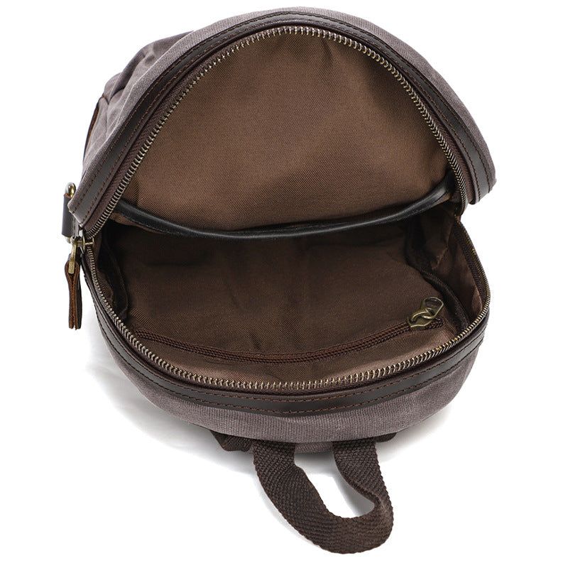 Sling-tasche Aus Gewachstem Canvas Mit Leder Für Herren