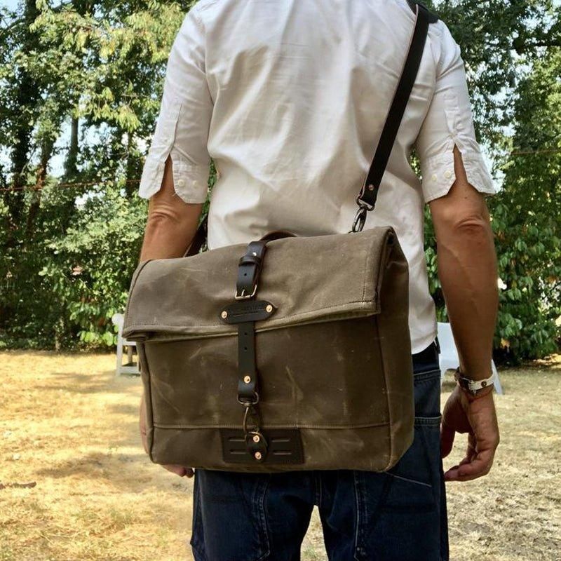 Umhängetasche Aus Canvas Im Vintage-stil Für Laptops Und Motobags