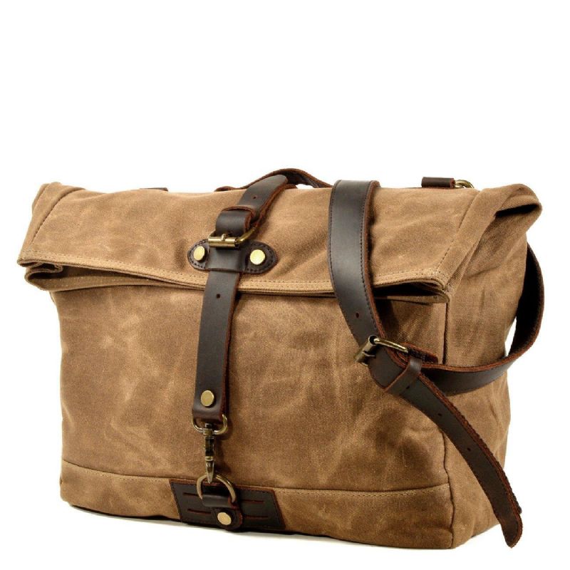 Umhängetasche Aus Canvas Im Vintage-stil Für Laptops Und Motobags