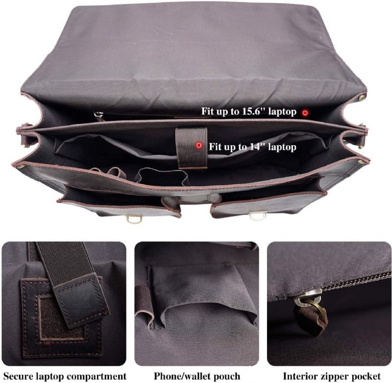 Umwandelbarer Laptop-rucksack Aus Leder