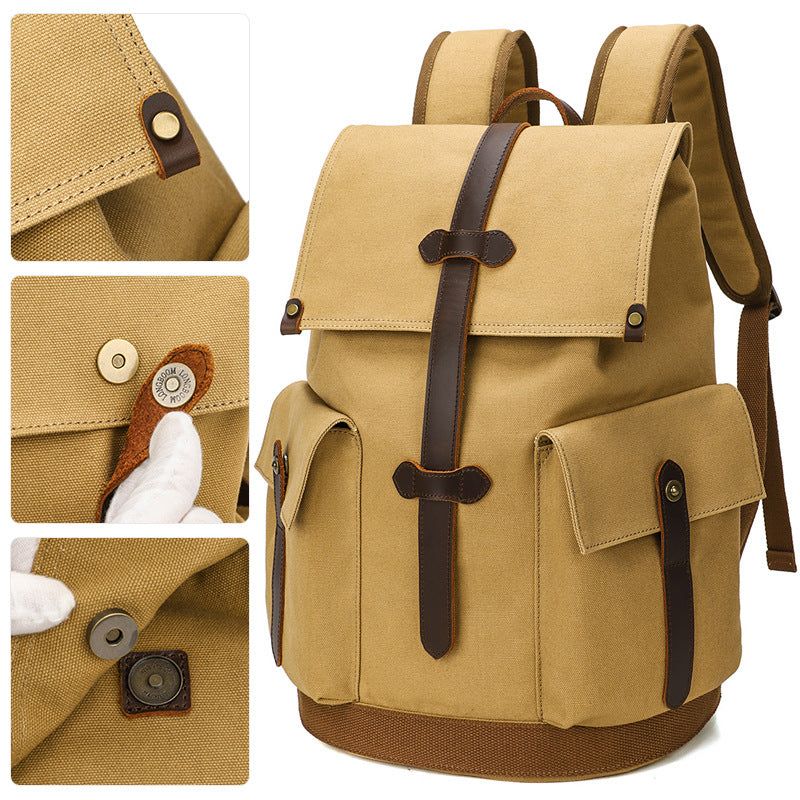 Verschleißfester Canvas-rucksack Reise-computertasche