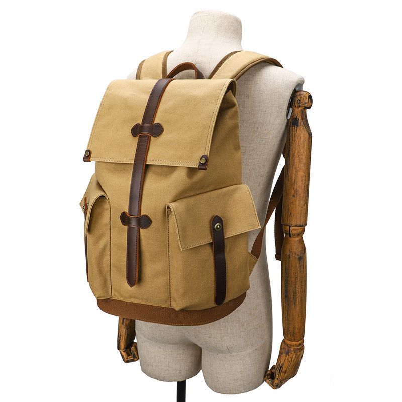 Verschleißfester Canvas-rucksack Reise-computertasche