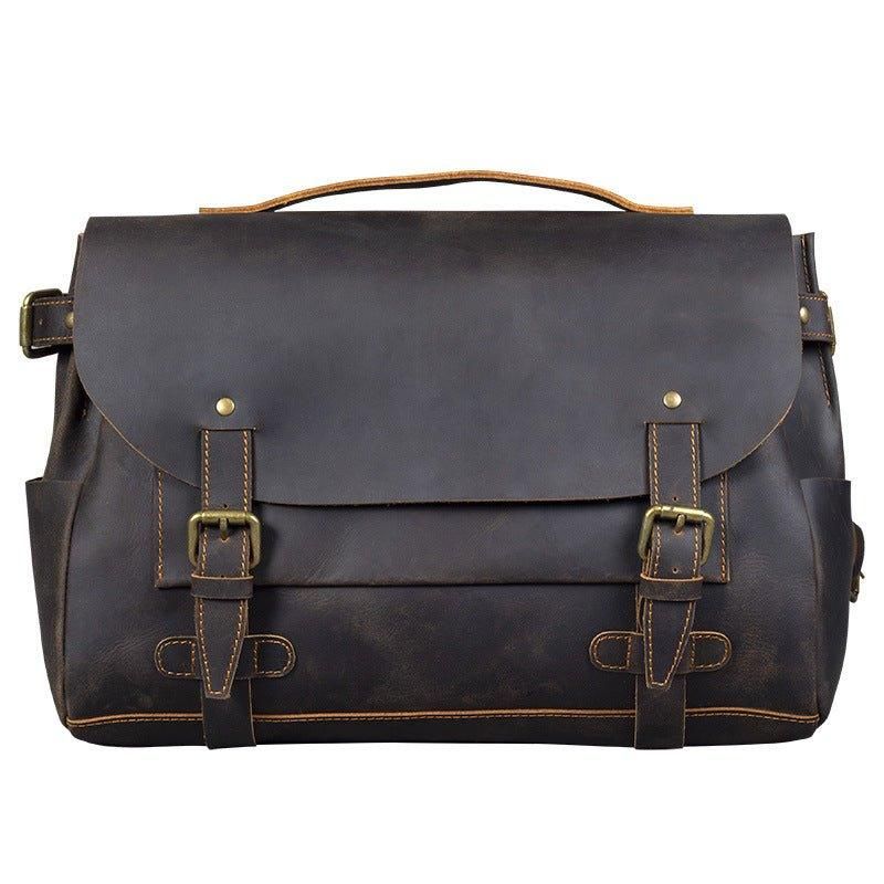 Vintage-aktentasche Aus Leder Laptoptasche