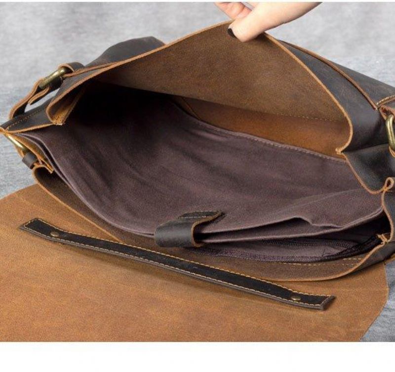 Vintage-aktentasche Aus Leder Laptoptasche