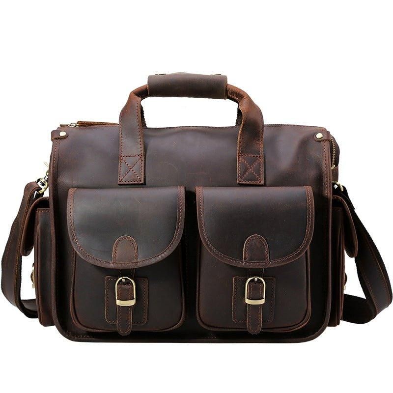 Vintage-handtasche Aus Leder Für Herren