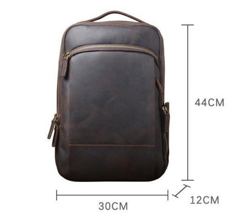 Vintage Herren Lederrucksack Für Laptop