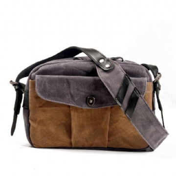 Vintage-kamera-messenger-tasche Aus Wachs-canvas Für Reisen