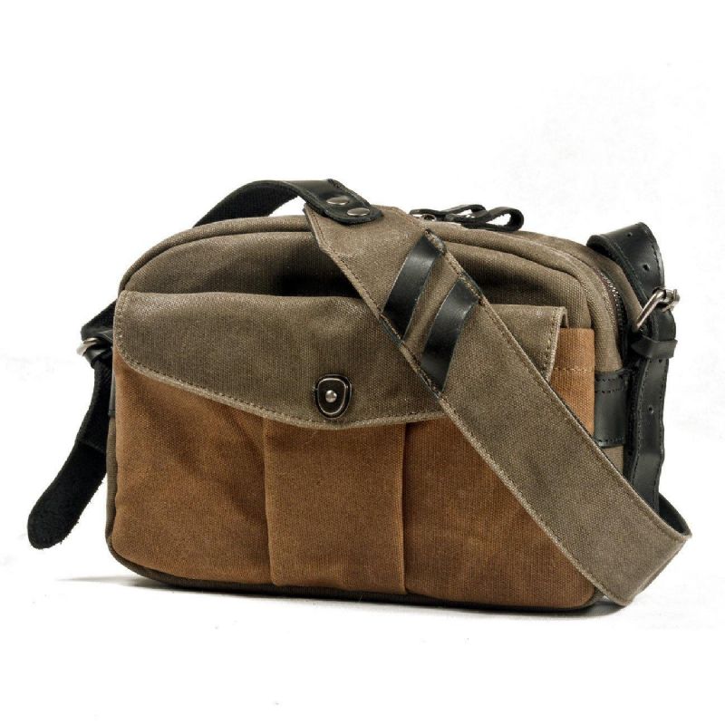 Vintage-kamera-messenger-tasche Aus Wachs-canvas Für Reisen