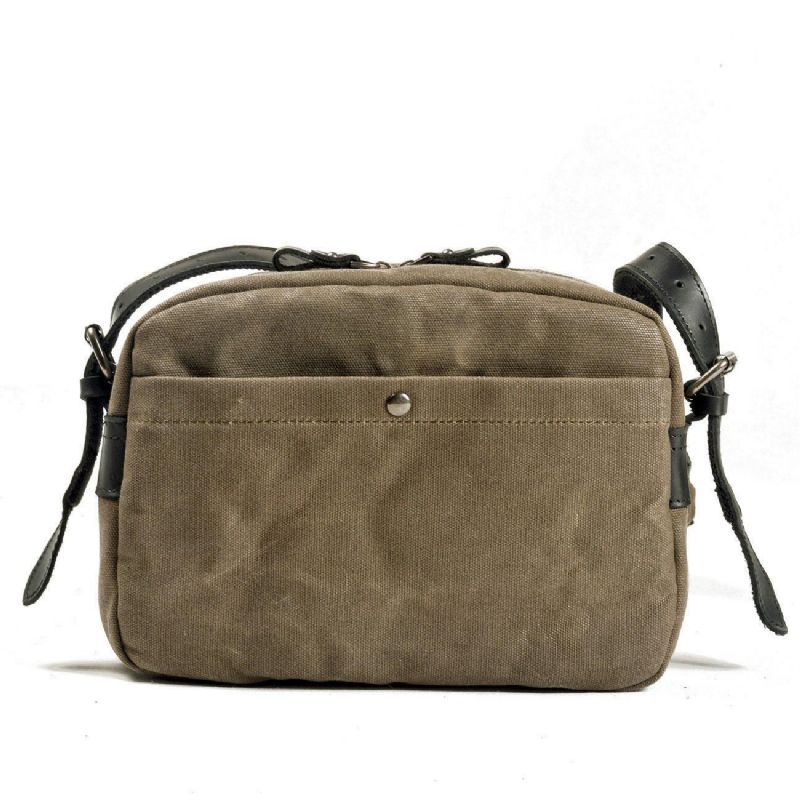 Vintage-kamera-messenger-tasche Aus Wachs-canvas Für Reisen