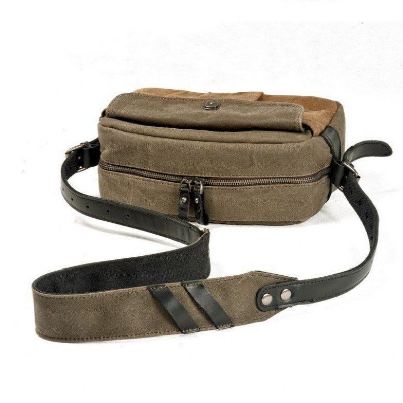 Vintage-kamera-messenger-tasche Aus Wachs-canvas Für Reisen