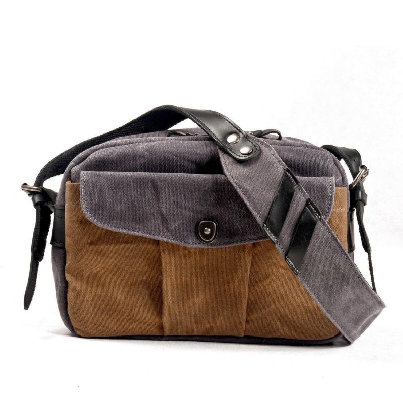 Vintage-kamera-messenger-tasche Aus Wachs-canvas Für Reisen