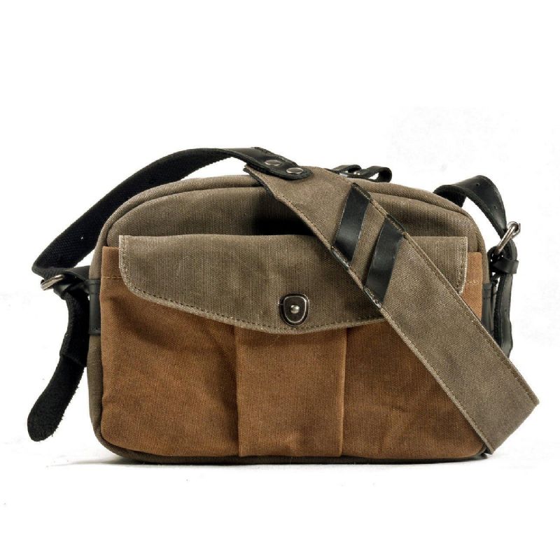 Vintage-kamera-messenger-tasche Aus Wachs-canvas Für Reisen