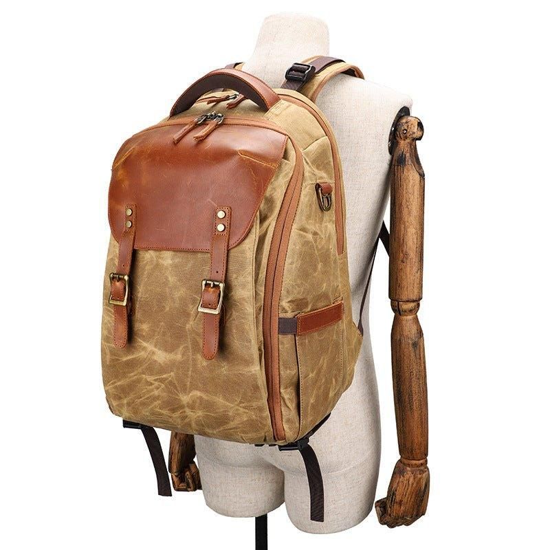 Vintage-kamera-wanderrucksack Mit Laptop-hülle