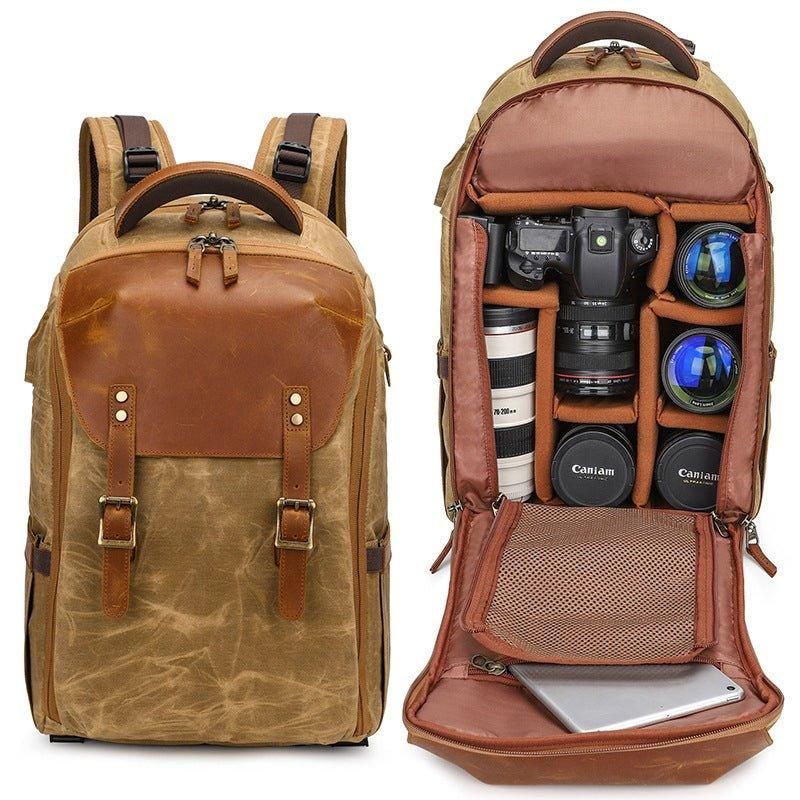 Vintage-kamera-wanderrucksack Mit Laptop-hülle