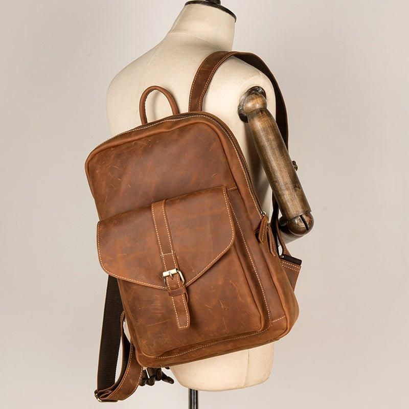 Vintage-laptoprucksack Für Herren 15.6 Zoll