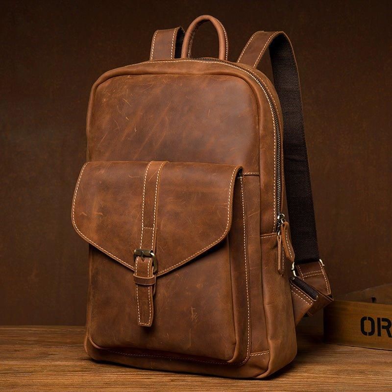 Vintage-laptoprucksack Für Herren 15.6 Zoll