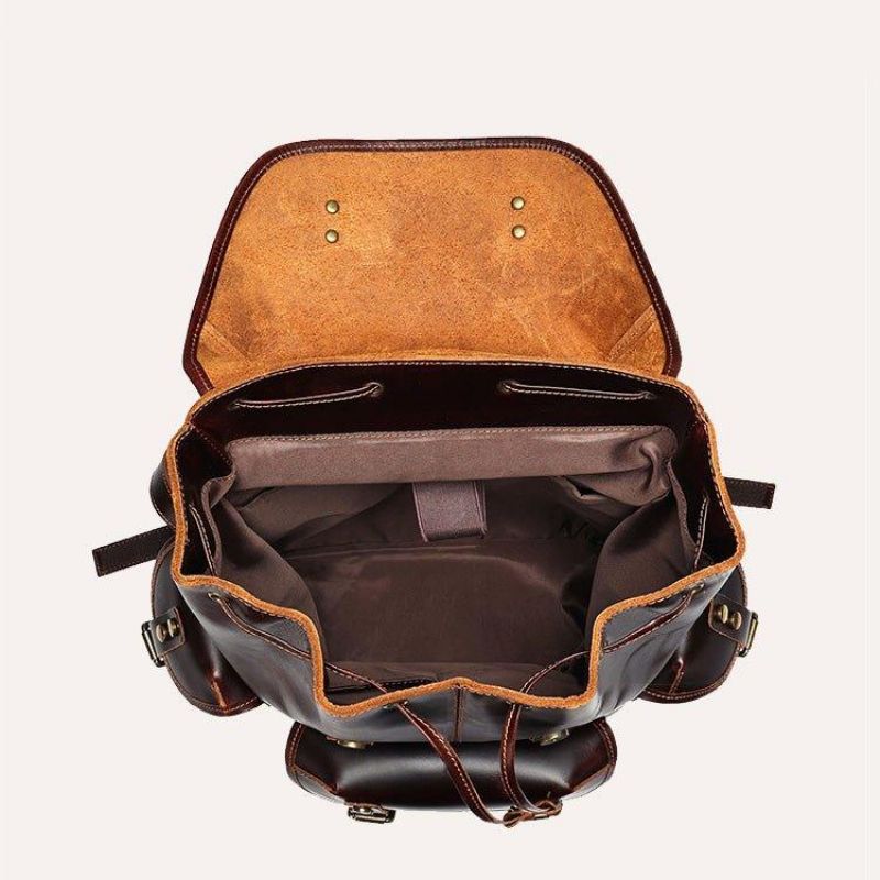 Vintage-lederrucksack Für Herren 17-zoll-laptop