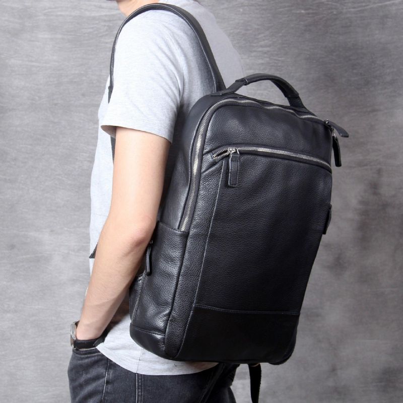 Vintage Lederrucksack Für Herren Laptop