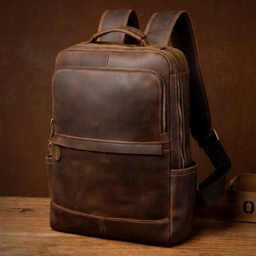 Vintage-lederrucksack Für Reisen