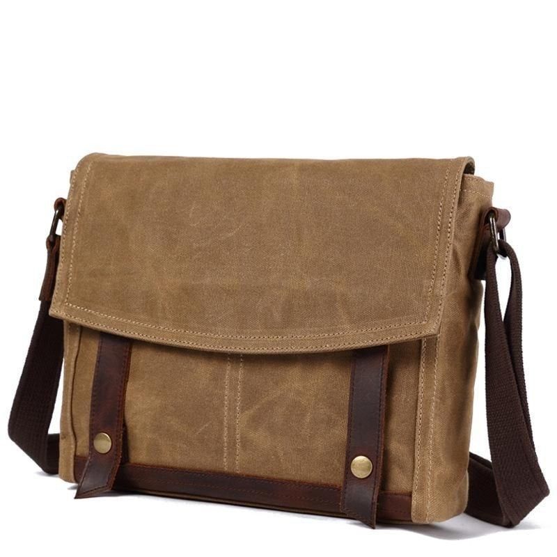 Vintage Messenger Bag Aus Canvas Umhängetasche Für Herren